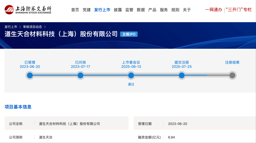 道生天合IPO
