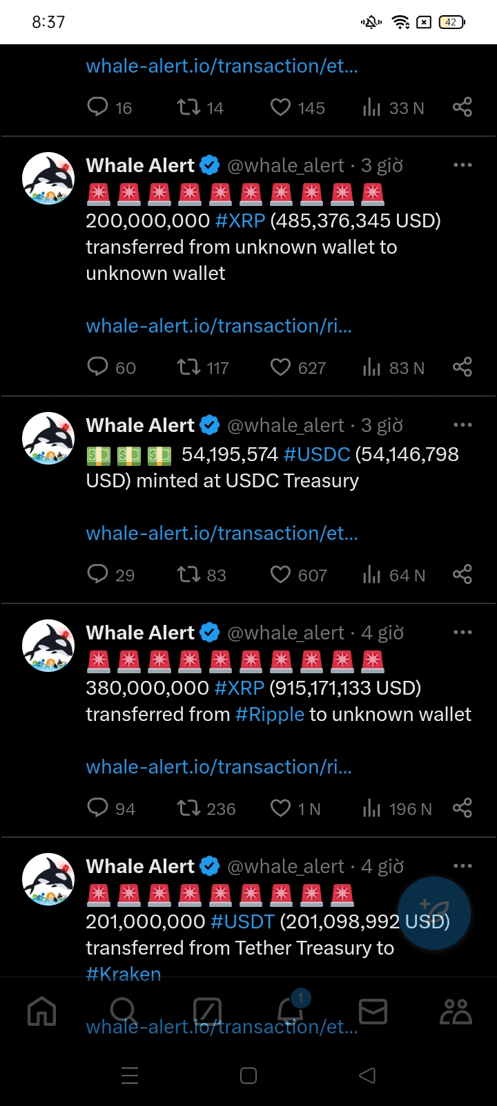XRP巨额交易引发市场震荡：鲸鱼囤积还是生态系统变革？
